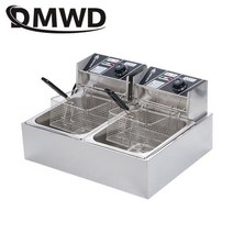 업소용 튀김기 튀김기계 소형 DMWD-상업용 더블 오일 실린더 전기 딥 프라이어 프렌치 프라이머신 오븐 냄, [02], [05] JP