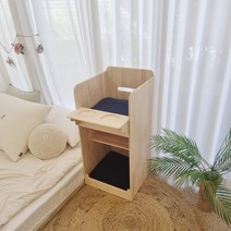 [루월드펫] 원목 강아지 식탁의자 하이체어, 그레이, 카펫트형