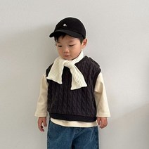 미니로브 꽈배기니트조끼
