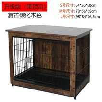 단단 나무와 강철 그물 통기성 강아지애완 케이지 울타리 캐리어 하우스 상자 화장실 보드 캐스터