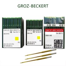 공업용미싱 자수미싱 준공업용미싱 공업용오버록 100 pcs 재봉틀 바늘 groz-beckert dbxk5 san gebedur 내열 티타늄 바늘 컴퓨터 자수 기계, 160(23)금침