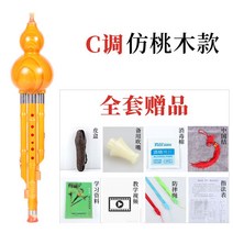 조롱박리코더 중국 민족 악기 입문 레트로 나무 피리, 노란색 C 톤 +패키지