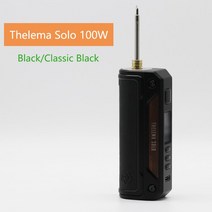 고전력 75/200W 납땜 인두 18650 배터리 전원 USB 충전 510 포트 휴대용 무선, 03 Thelema Solo Black, 1개