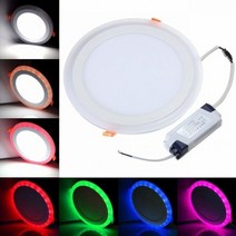 우물천장 전등 조명 간접 거실 1X LED 패널 6W 9W 16W 24W 3 모델 레드 그린 블루 LED 패널 라이트 킥보드, 01 웜 화이트_01 round 6w