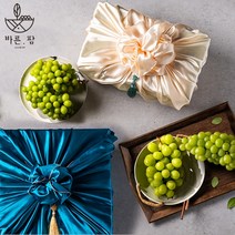 [바른팜] 샤인머스켓 과일 선물세트 2kg [3-4수] 보자기 포장, 단품