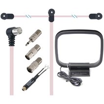 TV 안테나 디지털 실내 스테레오 수신기용 fm ancable 범용 75 ohm300 ohm fm am 라디오 키트( 젠더 변환기 포함), 없음
