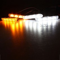 자동차 라이트 어셈블리 LED 전구 4x4led 무선 원격 12v 스트로보 스코프 스트로보 플래시 fso 경찰 조명 깜박이는 조명 트럭 조명 led drl 구급차, 흰색과 노란색
