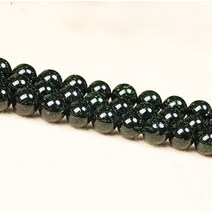 연화 정품 천연 녹사금석 원석재료 6mm 481012 1줄, 단품