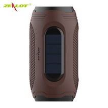 서브우퍼 스피커유닛 Zealot A4 무선 블루투스 5.0 스피커 태양열 충전 IPX5 방수 오디오 서브 우퍼 마이크, 03 Brown without mount