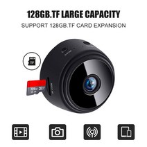 wifi a9 hd 1080p 무선 웹캠 미니 웹캠은 라이브 화상 통화 회 작업 위해 수동으로 360°회전된 카메라일 수 있습니다., Camera Add 32GB Card