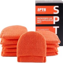 광택기 SPTA소프트 마이크로 화이버 자동차 왁스 어플리케이터 미트 폼 패드 적용 및 제거, 10pcs