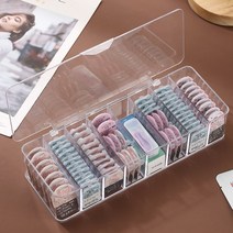 소프트 일회용 콘택트 렌즈통 수납 정리 케이스 아크릴 보관함, 렌즈 보관 케이스 7구 커버형, 1개