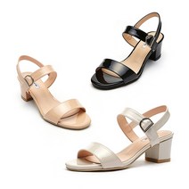 엘칸토 인텐스 여성 스트랩 미들힐 샌들 5cm LCWW06I126