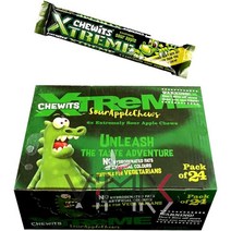 영국직구 풀 박스 CHUITS Xtreme 6X 극도로 신 사과 24X 34g VIMIX, 수량, 상세참조