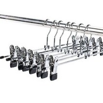 osshop 튼튼한 집게바지 치마 걸이 철제 옷걸이, 혼합색상, 100개