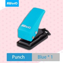 천공기 KW-triO 휴 용 미니 단일 구멍 펀치 플라스틱 펀치 플래너 원형 펀치 스크랩북 천공 커터 펜치, 1, 02 Blue Punch
