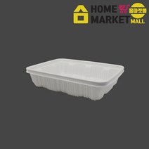 감자탕용기 일회용사각찜 (소) (270x230x60mm) (100개) 비빔밥용기 삼계탕포장용기/뚜껑별도