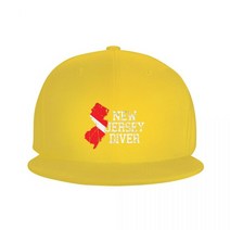 스쿠버 다이빙 애호가 힙합 모자 남성용 뉴저지 디 스트레스드 맵, 06 Yellow