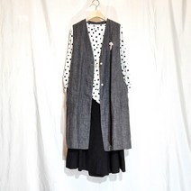 롱조끼 여름 린넨 내추럴 자연 무지 보헤미안 베스트