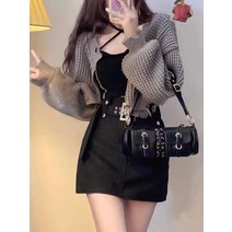 가을원피스패션 가을겨울 달다 계 작은 키커 보이는 코디 눈길을 끄는 스타일리쉬 여승무원 스웨터 짧은 3750501826