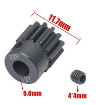 평기어 ajrc 32p m0.8 5mm 13t 14t 15t 16t 17t 18t 19t 20t 21t 블랙 스틸 금속 피니언 모터 기어 110 슬래시 trx4 rc 모델 모터, 32시 13시