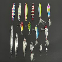 메탈지그 크롬 지그 바이브 레이션 스푼 슬로우 쇼어 지깅 롱 야광 라이트 왕돌초 빅게임, 21g, D.쇼어슬로우 pink blue
