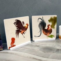 [천삼백케이] [꾸밈] pf118-스탠드액자2P힘찬기운을가진닭