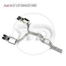 호환용 HMD 배기 시스템 Catback 아우디 A6 A7 C7 3.0T 전자 밸브 머플러, 1.Catback
