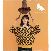 교복니트 체크 겨울 호그와트 해리 스웨터 그리핀도르 대학 가디건 엠블럼