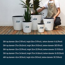 토분 두꺼운 플라스틱 수지 큰 꽃 냄비 북유럽 심플 초대형 모조 세라믹 거실 발코니 심기 나무, 08 As shown_01 20