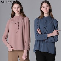 쉬즈미스 쉬즈미스 러플 밴드넥 블라우스