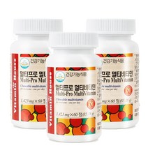 비타민하우스 멀티프로 멀티비타민 1423mg x 60정 온가족 종합비타민, 3병