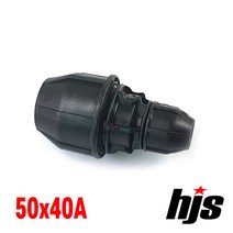 HJS 신규격 PE 이경 소켓 50x40A (레듀샤 50mm 40mm ISO 신KS 규격), 1개