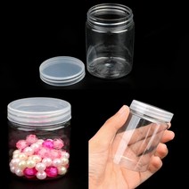 원형 수납 투명케이스 보관함 투명통 약케이스 악세사리케이스, 5.5cm - 200ml