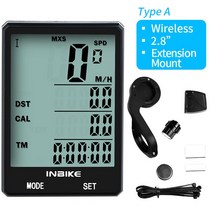 GPS 전자 자전거 속도계 INBIKE 2.8 인치 자전거 무선 컴퓨터 방수 다기능 주행 거리계 사이클링 속도계 스, 03 A-Extension Mount