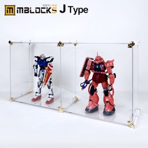 아크릴 피규어 레고 미니피규어 건담 진열대 진열장 케이스 보관함 엠블럭스페셜 J타입 1층X2칸 2칸형(앞/뒤덮개포함) 투명, 05.스페셜 J타입1층x2칸 2칸형(프리미엄흰색+골드)
