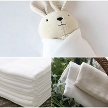 [키즈바래] 아이가 바라는 밤부 대나무 천 기저귀 대형 5장 속싸개 목욕타올 신생아 수건 겸용