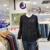 올리비아하슬러 오픈형브이넥러플블라우스203
