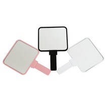 접이식 사각 손거울 1P 책상 탁상 화장대 휴대용 거울, 핑크