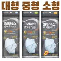 유한킴벌리 크리넥스 방역용 베이직 KF94 마스크 하늘색 대형 중형 소형 방역 미세먼지 및 감염원 차단 국산 식약처인증 4단 5중구조, 100매, 1개