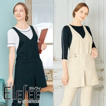 【당일 발송】 에스테틱 유니폼 앞치마 E-3089 elefee 엘레피 살롱 웨어 릴렉제이션 클리닉 미용 침구