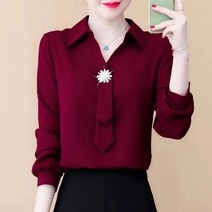 쩐쿠 데이블라우스 봄 여성 빅사이즈 블라우스 S654