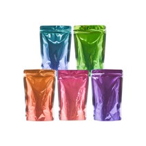 5가지 그라데이션 색상 은박 스탠드 지퍼백 100매, C.오렌지