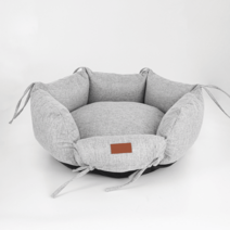 강아지방석 쿠션 애견 강아지 방석 고양이, XL(68*68*27cm), 라이트 그레이 통째로 탈부착 가능