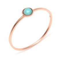 [비앤비골드] 18K 심플 민자 천연아마조나이트 반지 NPR25667