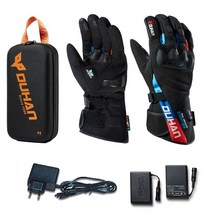 오토바이열선장갑 장갑 라이딩장갑 충전 발열 방한 겨울, L, 블루