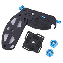 카메라 그립 1pc 허리 벨트 클립 금속 배낭 홀스터 스트랩 걸이 망 벨트 버클 허리, 푸른