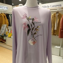 올리비아로렌 라운드 넥 기본 티셔츠