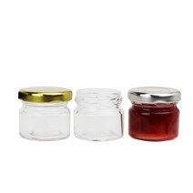 가인글로벌 원형쨈25ml [1개 골드캡] 미니유리병 잼병, 1개, 25ml