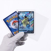 포켓몬 카드 탑로더 홀로그램 슬리브 앨범 보호필름 투명 탑로더 보관 10매, (65*90mm) 자개무늬슬리브 50매